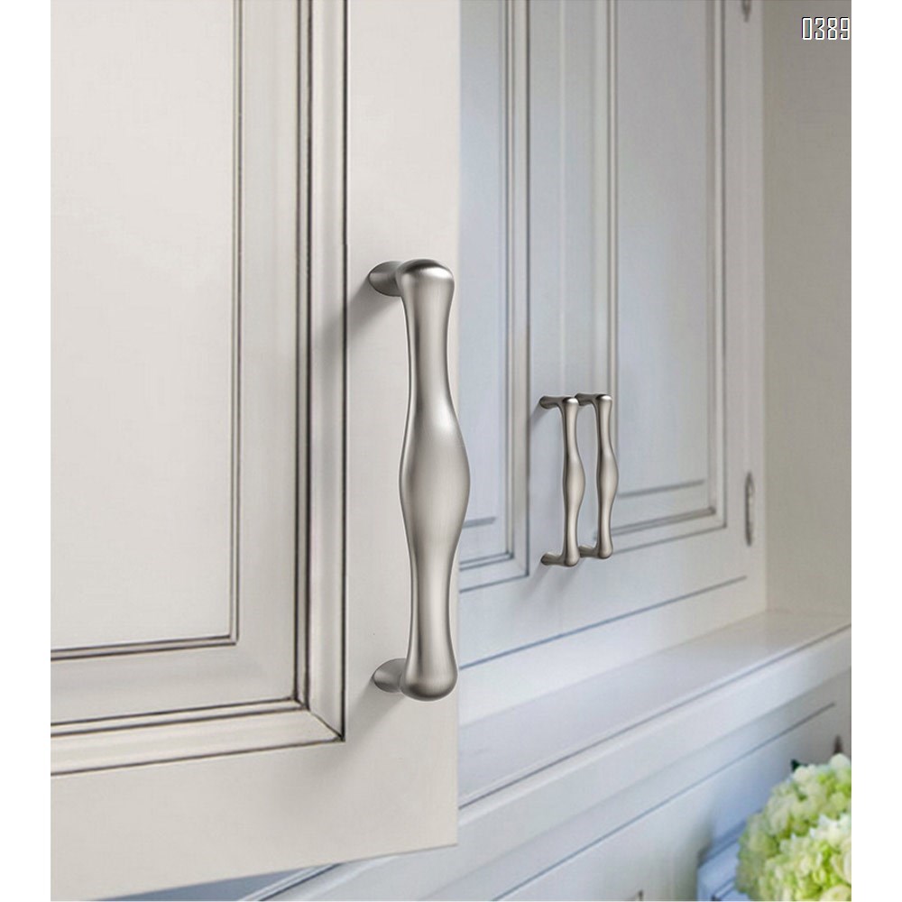 Three Colors Zinc Alloy European Style Rounded Foot Cabinet Hardware Handles 96mm Kitchen Drawer Pulls, 3.7 Inch Hole Centers