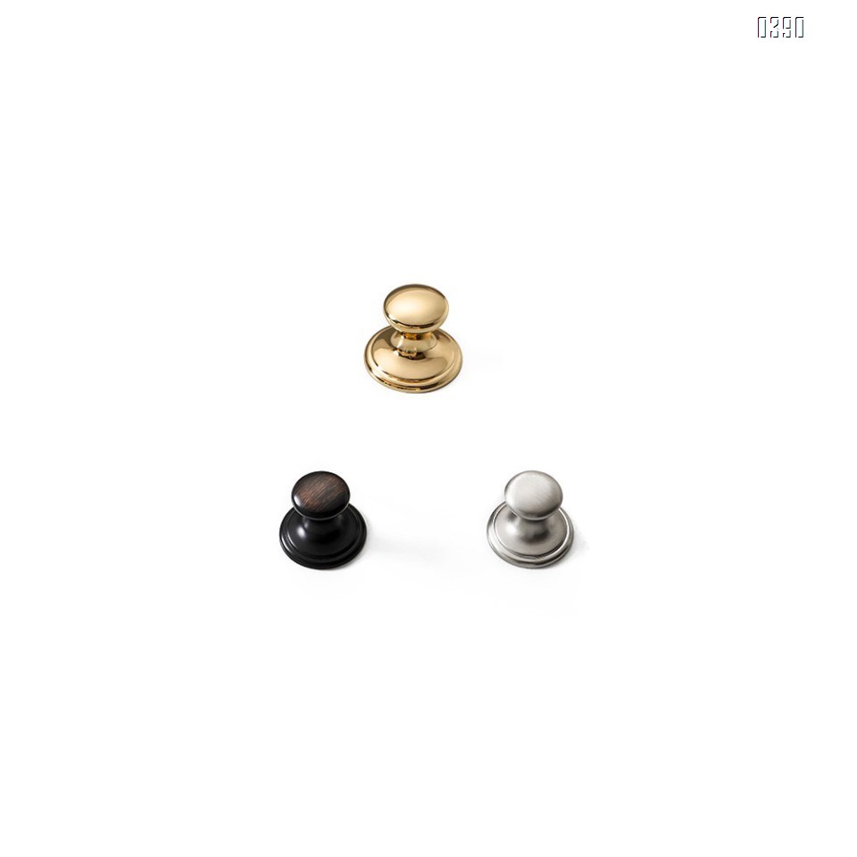 Zinc Alloy Three Colors Kitchen Cabinet Knobs 1.5 Inch Round Drawer Handles
