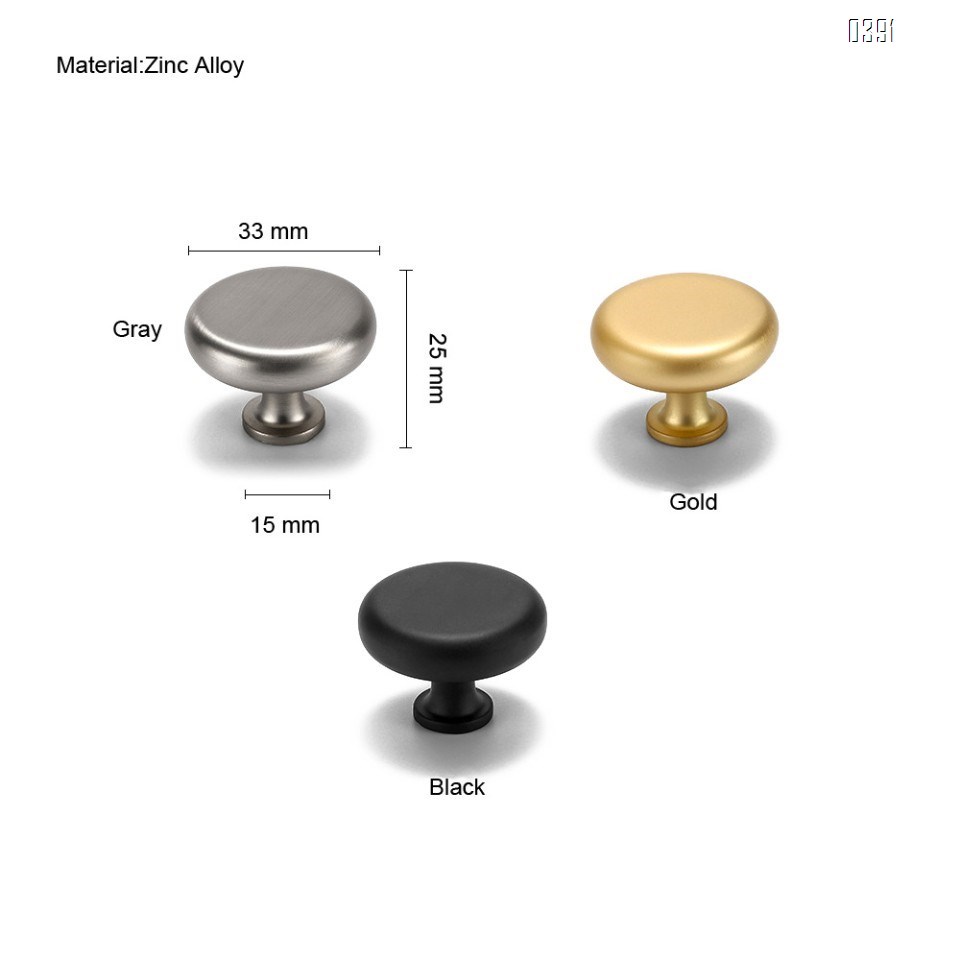 Zinc Alloy Cabinet Round Knob 1.3 inch Diameter 1.3 inch Diameter plated brushed Drawer Knob