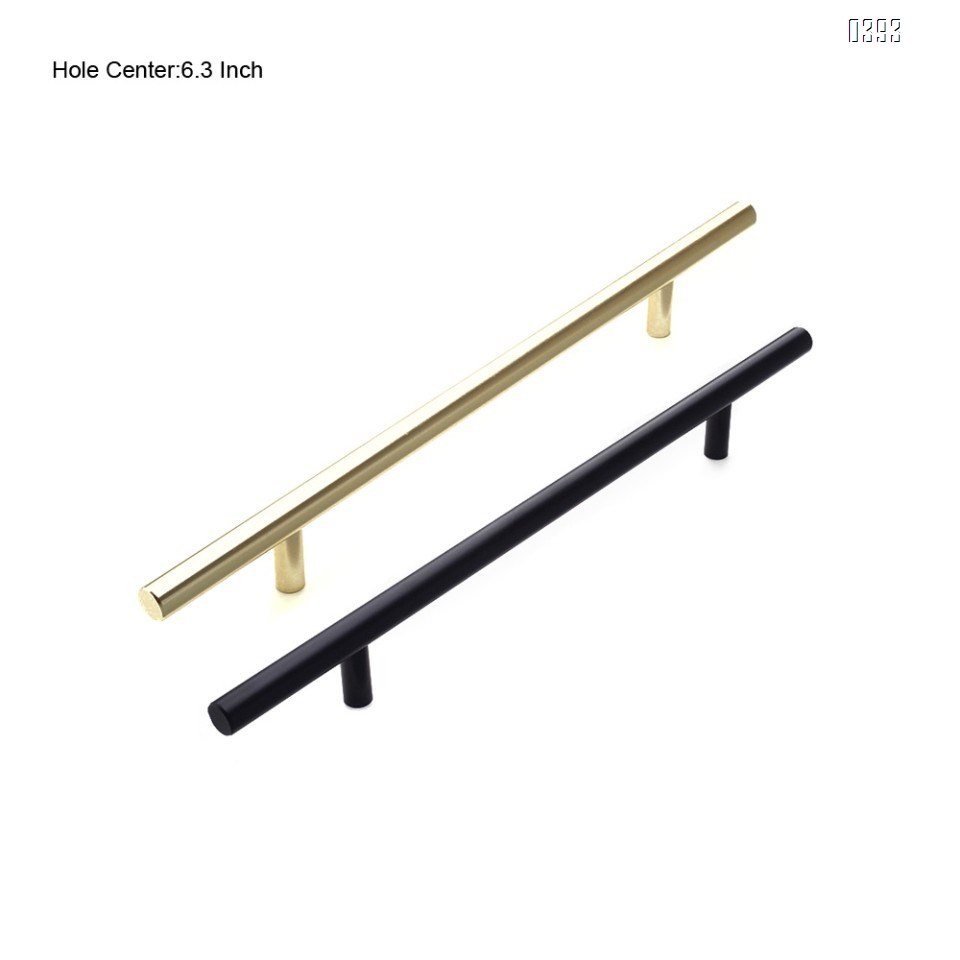 Cabinet Pulls Gold Black Cabinet Handles Drawer Pulls Aluminium Alloy Dresser Pulls Kitchen pulls for Cabinets 10 Inch Length, 6.3 Inch Hole Center