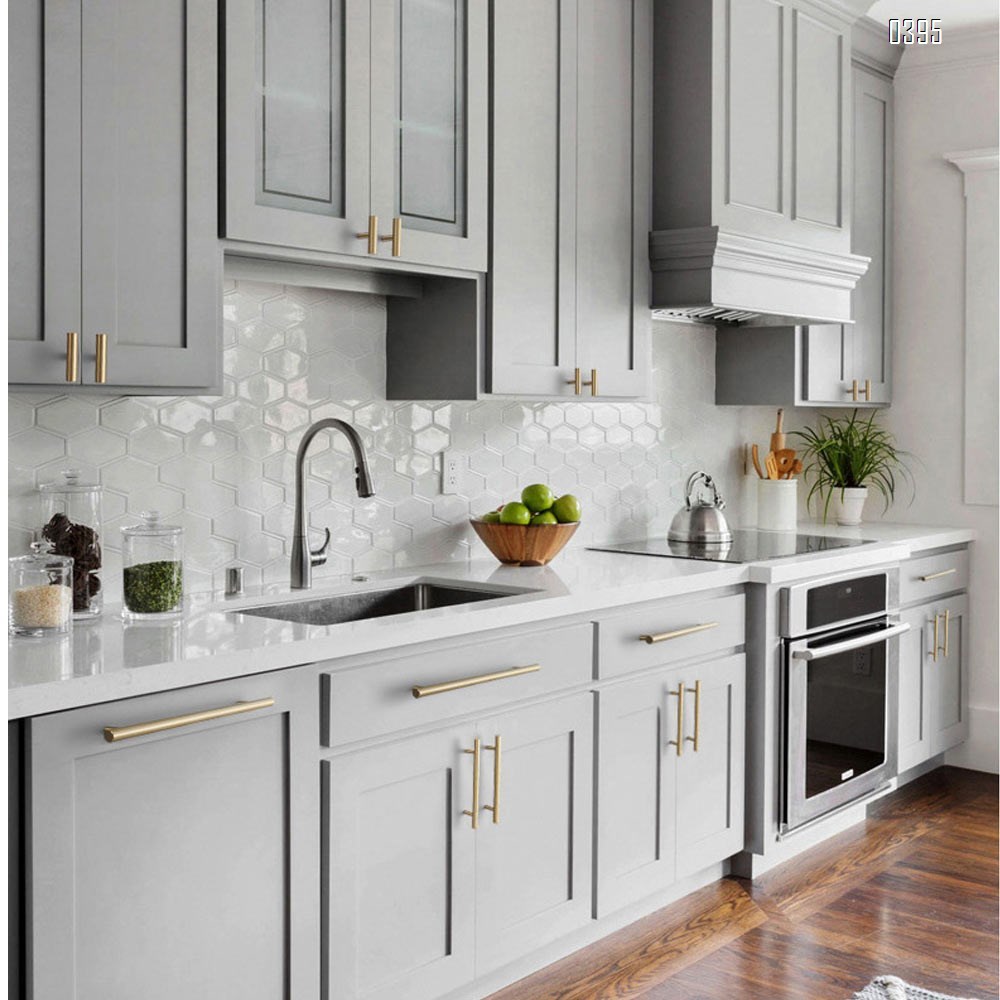 6.3 Inch(160mm) Hole Centers Cabinet Pulls Matte Black And Gold Drawer Pulls Kitchen Cabinet Handles Solid Brass T Bar Pulls for Drawer Flat Kitchen Hardware