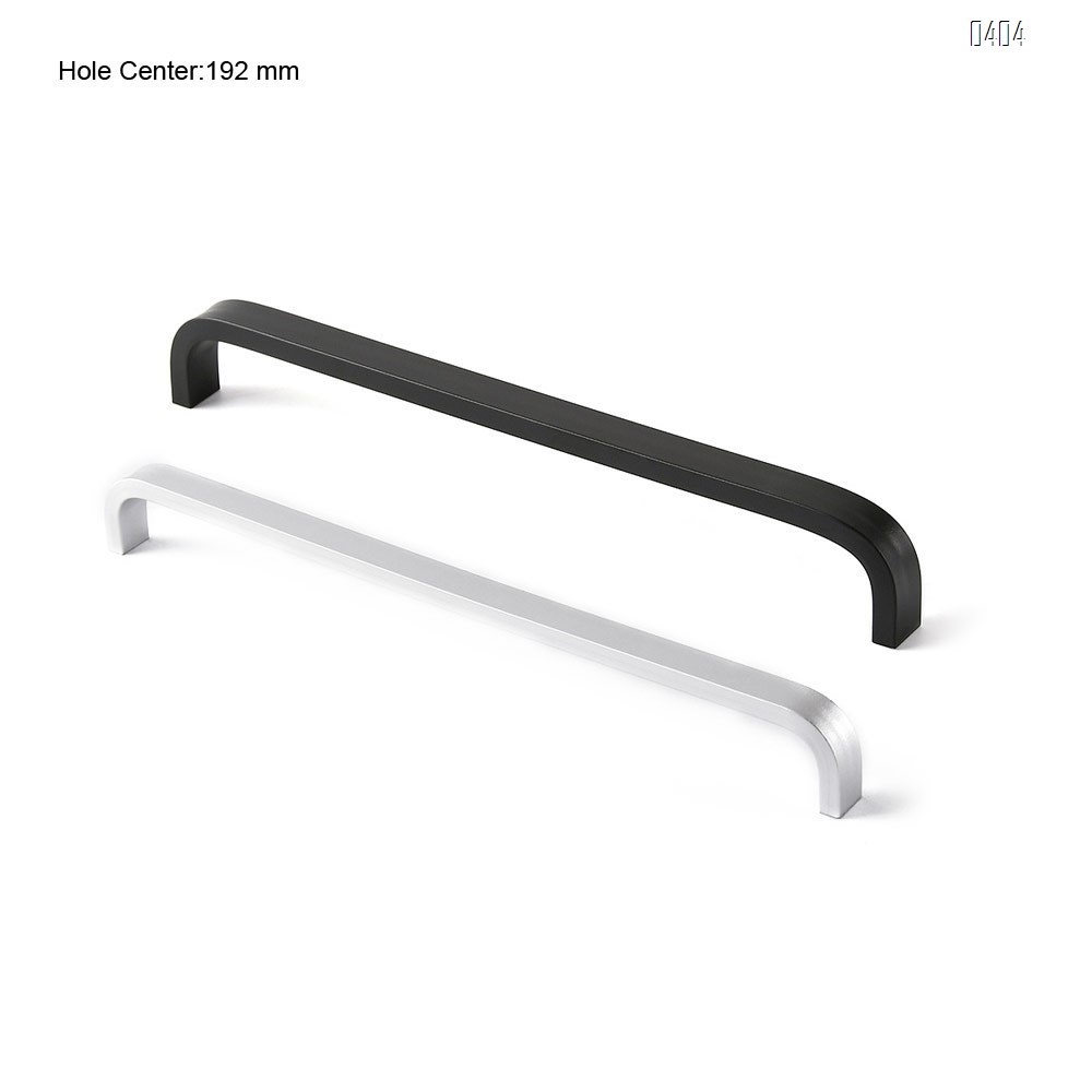 Aluminium Alloy Square Corner Bar Cabinet Door Handles Drawer Pulls Knobs Hole Centers 7.5 inch 192mm