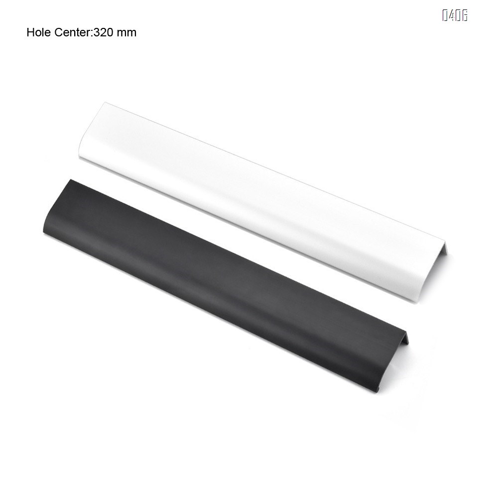 400mm 15.7 Inch Silver Back Mount Finger Edge Pull Concealed Handle for Home Kitchen Door Drawer Cabinet