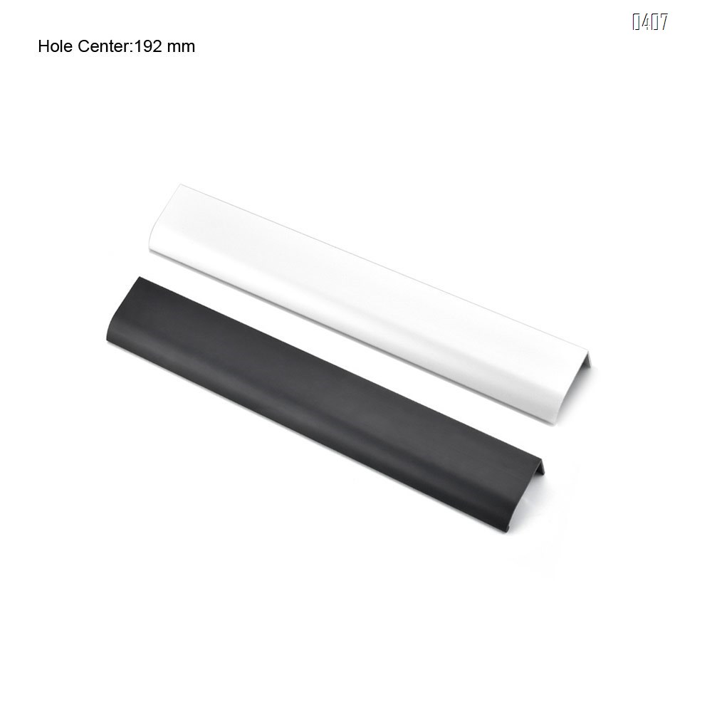 250mm 10 Inch Silver Back Mount Finger Edge Pull Concealed Handle for Home Kitchen Door Drawer Cabinet