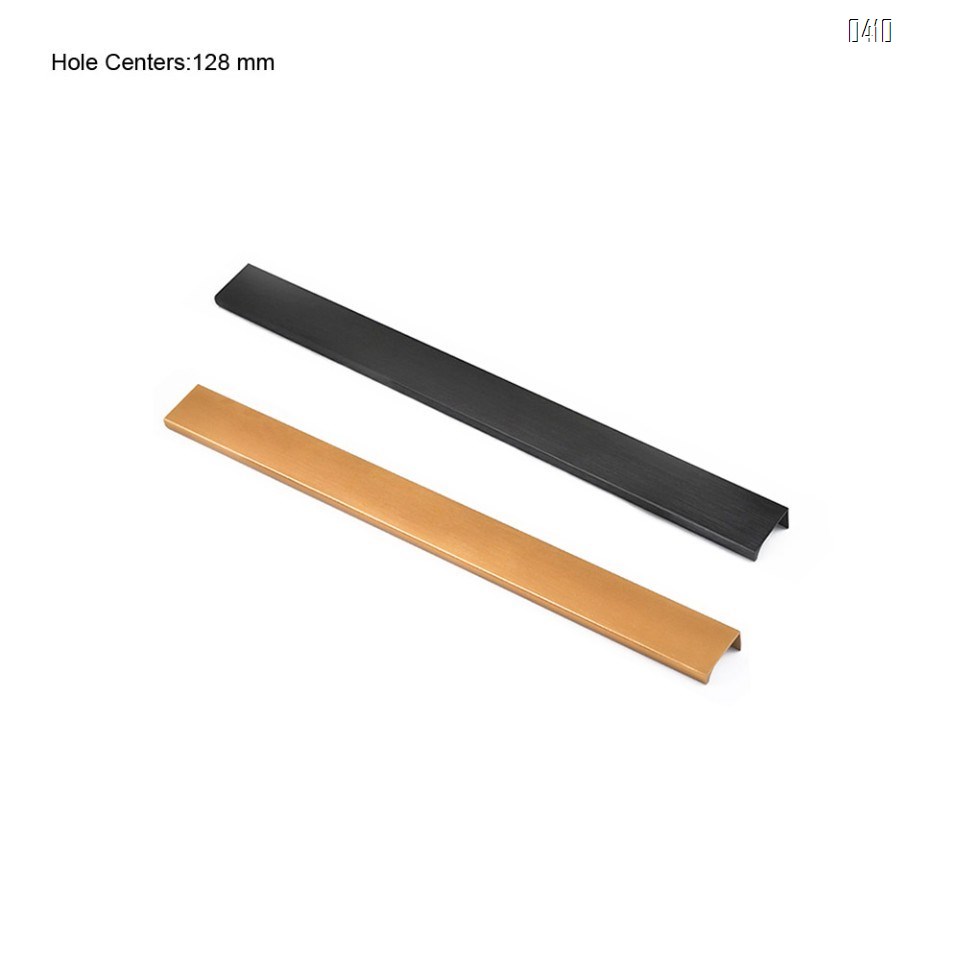 Modern Style Finger Edge Pull Furniture DrawerHandles Hidden Cabinet Kitchen Drawer Concealed Handle Hole Centers 128 mm