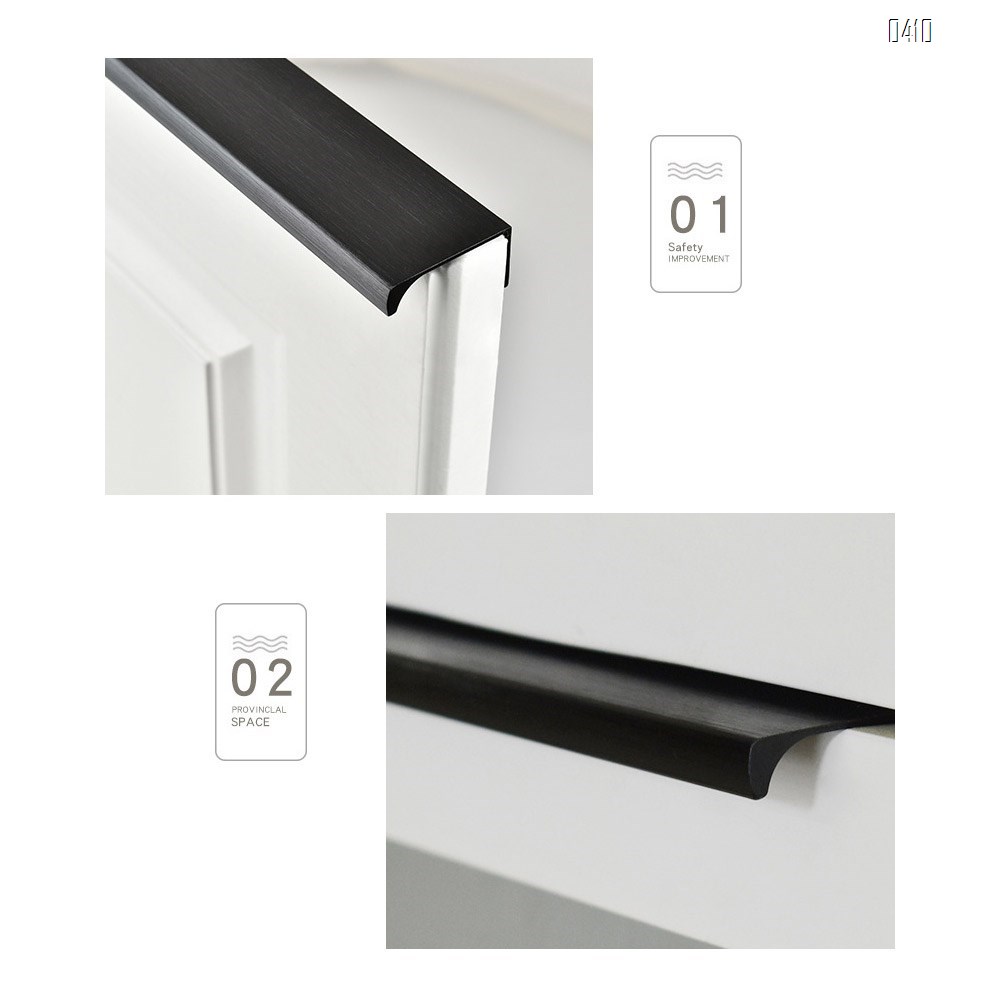 Modern Style Finger Edge Pull Furniture DrawerHandles Hidden Cabinet Kitchen Drawer Concealed Handle Hole Centers 128 mm
