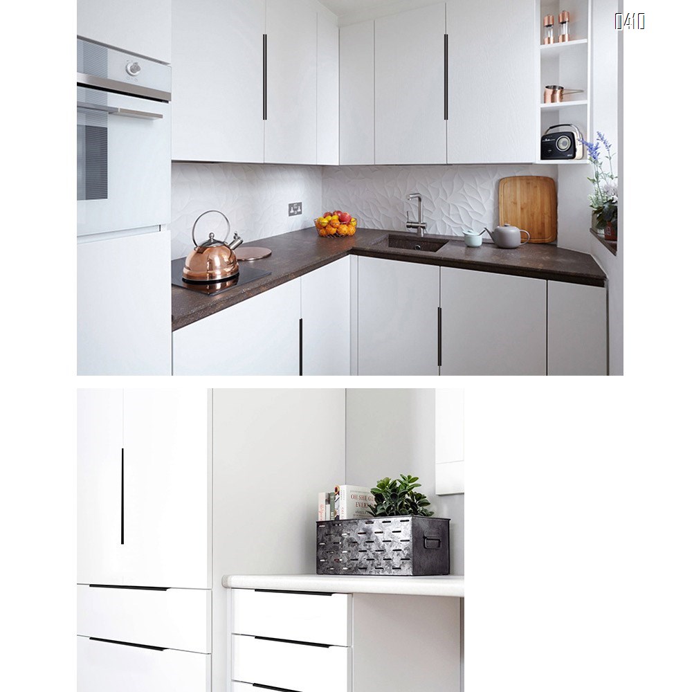 Modern Style Finger Edge Pull Furniture DrawerHandles Hidden Cabinet Kitchen Drawer Concealed Handle Hole Centers 128 mm
