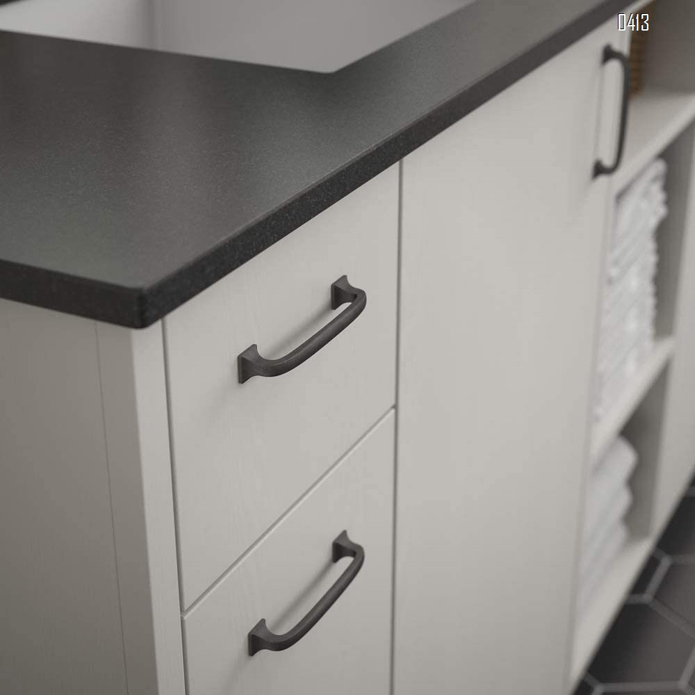 Black Furniture Handle, 3.7 Inch/96 mm Screw Spacing, Kitchen Cupboard Door, Bedroom Dresser Drawer, Bathroom Wardrobe Hardware Drawer Handles
