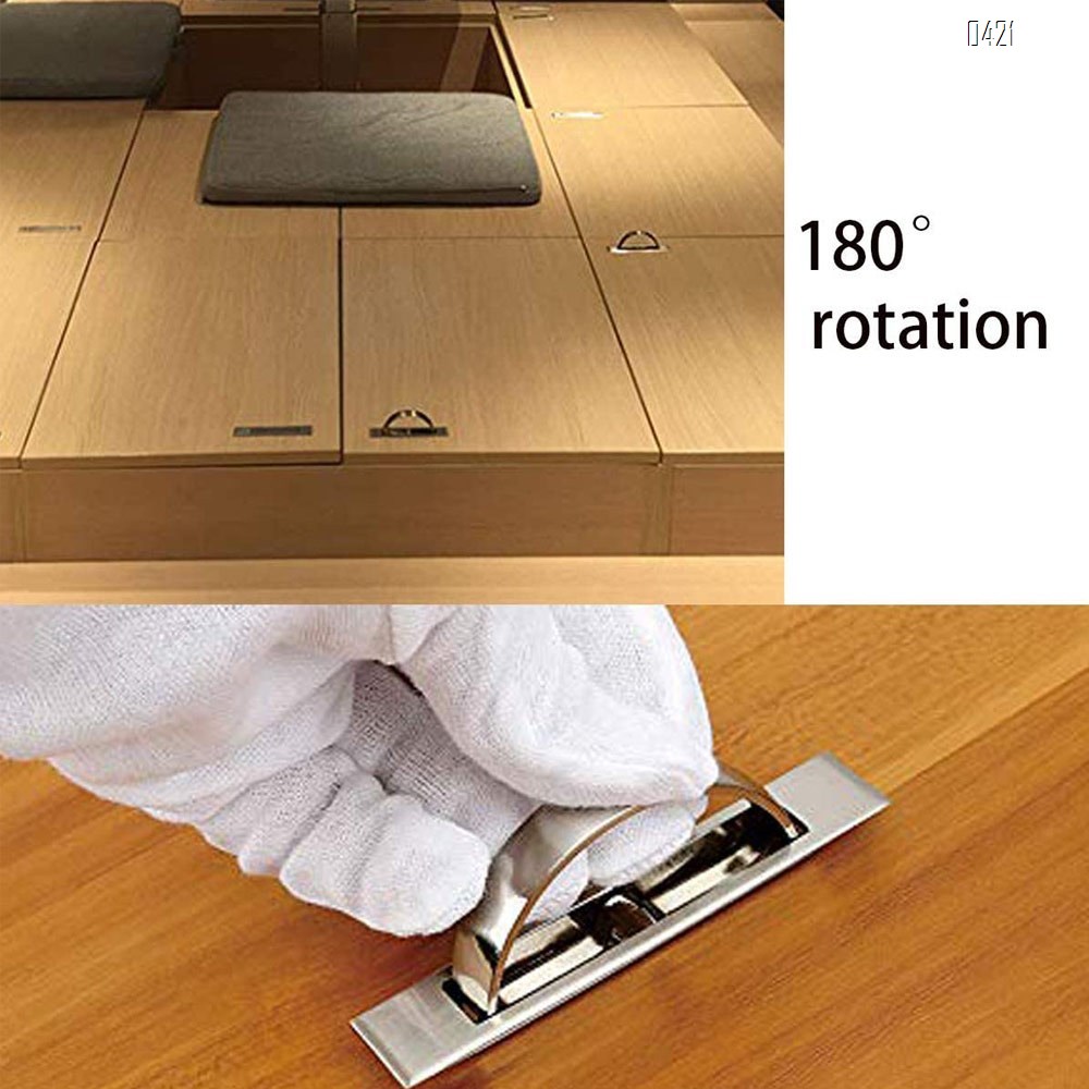 180° Rotating Concealed Concealed Zinc Alloy Tatami Handle Hardware Cabinet, Door, Drawer, Wardrobe, Tatami