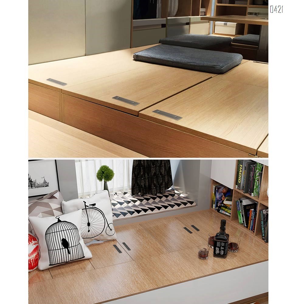 180° Rotating Concealed Concealed Zinc Alloy Tatami Handle Hardware Cabinet, Door, Drawer, Wardrobe, Tatami