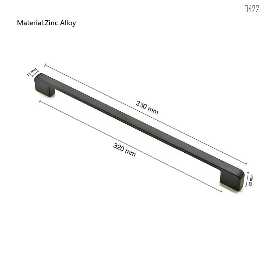 Modern  Square Drawer Pulls Zinc Alloy Kitchen Hardware Cabinet Handles, 320mm Hole Centers
