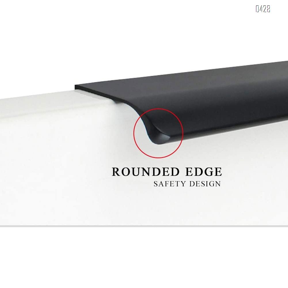 320 mm Hole Center Black And Gold Mount Finger Edge Pull Concealed Handle for Home Kitchen Door Drawer Cabinet