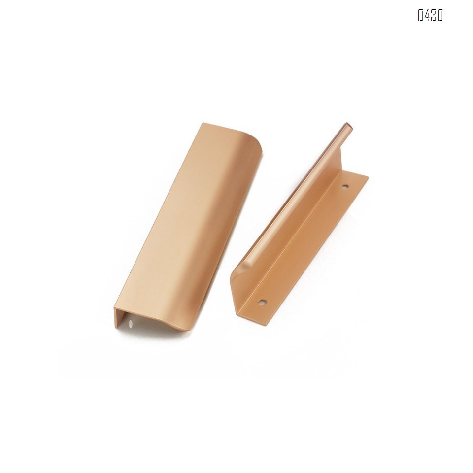 64 mm Hole Center Black And Gold Mount Finger Edge Pull Concealed Handle for Home Kitchen Door Drawer Cabinet