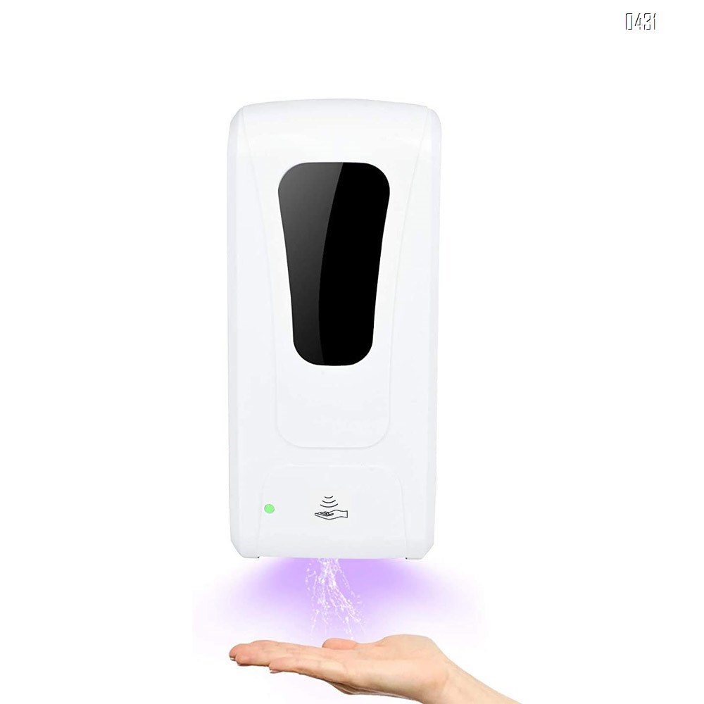 Simple Touchless Wall-Mounted Automatic Induction Soap Dispenser, Automatic Induction Sterilization,1000ml Large Capacity for Hotel, Office, School, Kitchen, Beauty Agency, Shopping mall