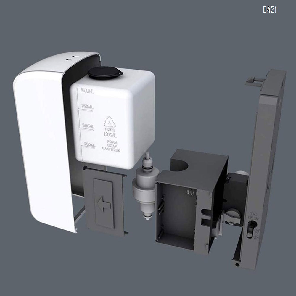 Simple Touchless Wall-Mounted Automatic Induction Soap Dispenser, Automatic Induction Sterilization,1000ml Large Capacity for Hotel, Office, School, Kitchen, Beauty Agency, Shopping mall