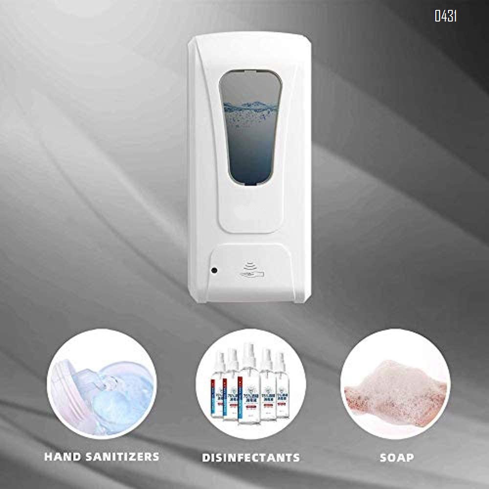 Simple Touchless Wall-Mounted Automatic Induction Soap Dispenser, Automatic Induction Sterilization,1000ml Large Capacity for Hotel, Office, School, Kitchen, Beauty Agency, Shopping mall