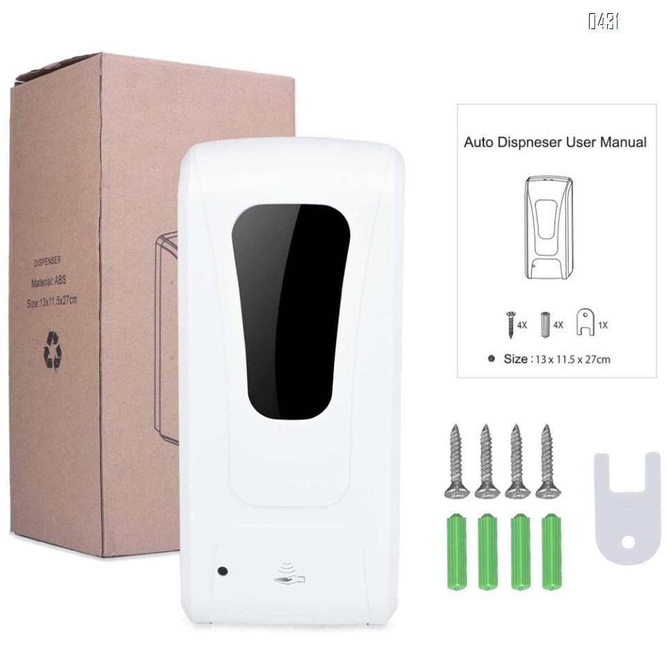 Simple Touchless Wall-Mounted Automatic Induction Soap Dispenser, Automatic Induction Sterilization,1000ml Large Capacity for Hotel, Office, School, Kitchen, Beauty Agency, Shopping mall