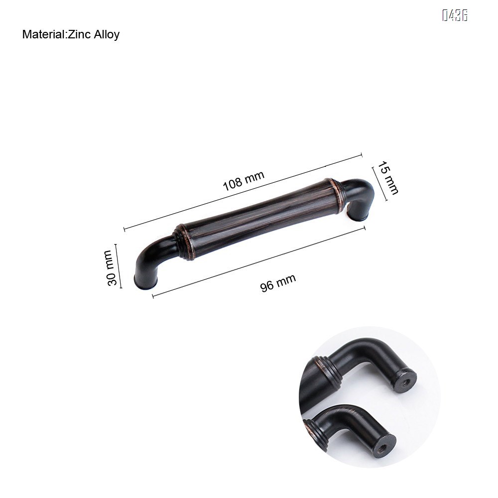 96 mm Hole Centers Cabinet Hardware Arch Twisted Kitchen Drawer Handle Pulls