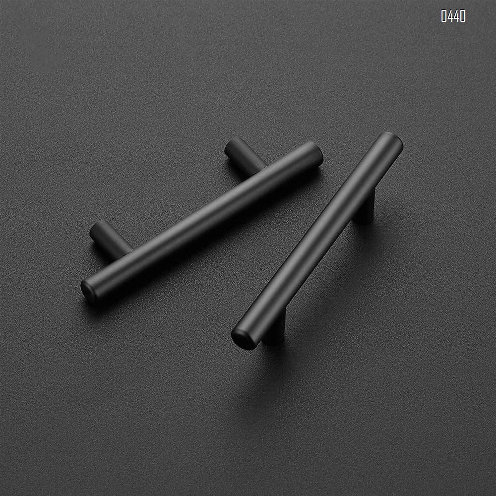 6 inch Cabinet Pulls Matte Black Stainless Steel Kitchen Drawer Pulls Cabinet Handles 5 inch Length, 3.7 inch Hole Center