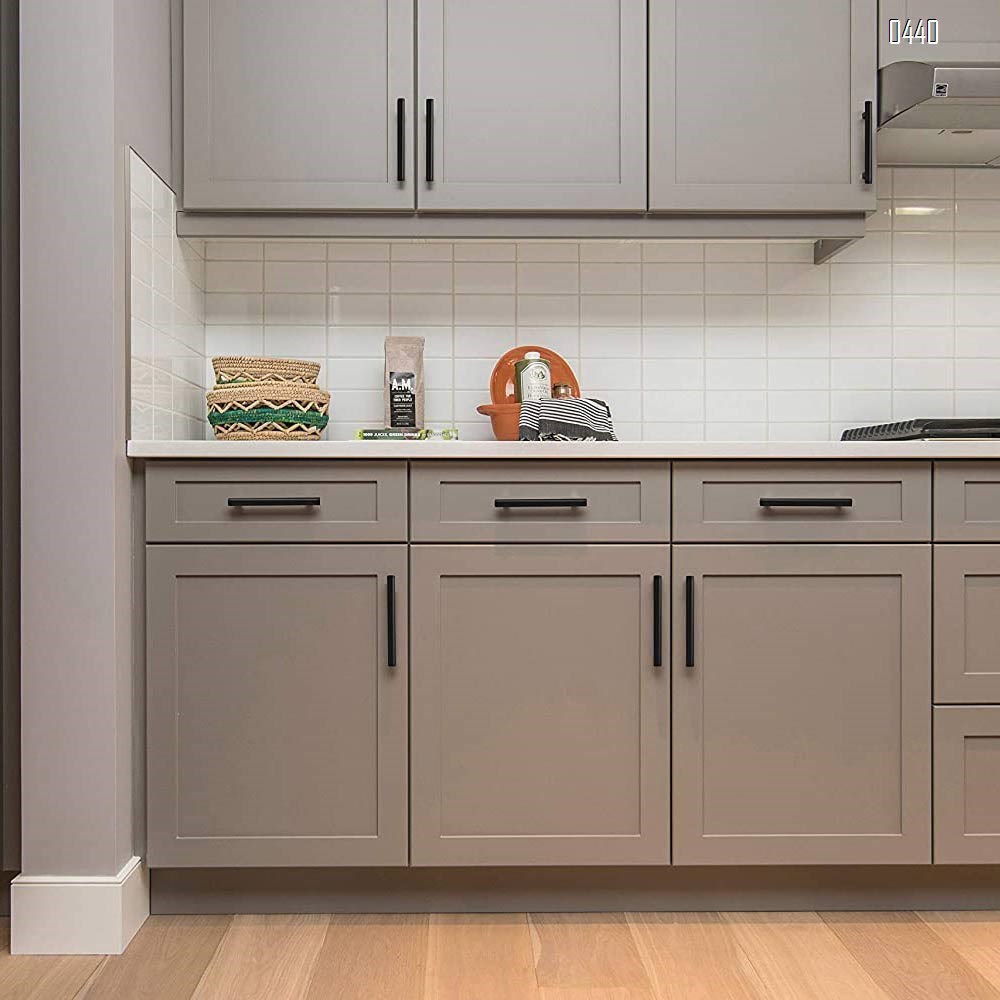 6 inch Cabinet Pulls Matte Black Stainless Steel Kitchen Drawer Pulls Cabinet Handles 5 inch Length, 3.7 inch Hole Center