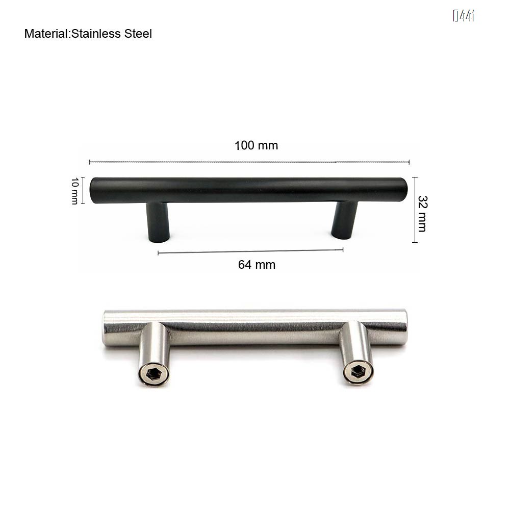 Cabinet Handles Brushed Nickel Cabinet Pulls - Cabinet Hardware 2.5 Inch Hole Centers Drawer Pulls Kitchen Cupboard Euro T Bar Dresser Pulls