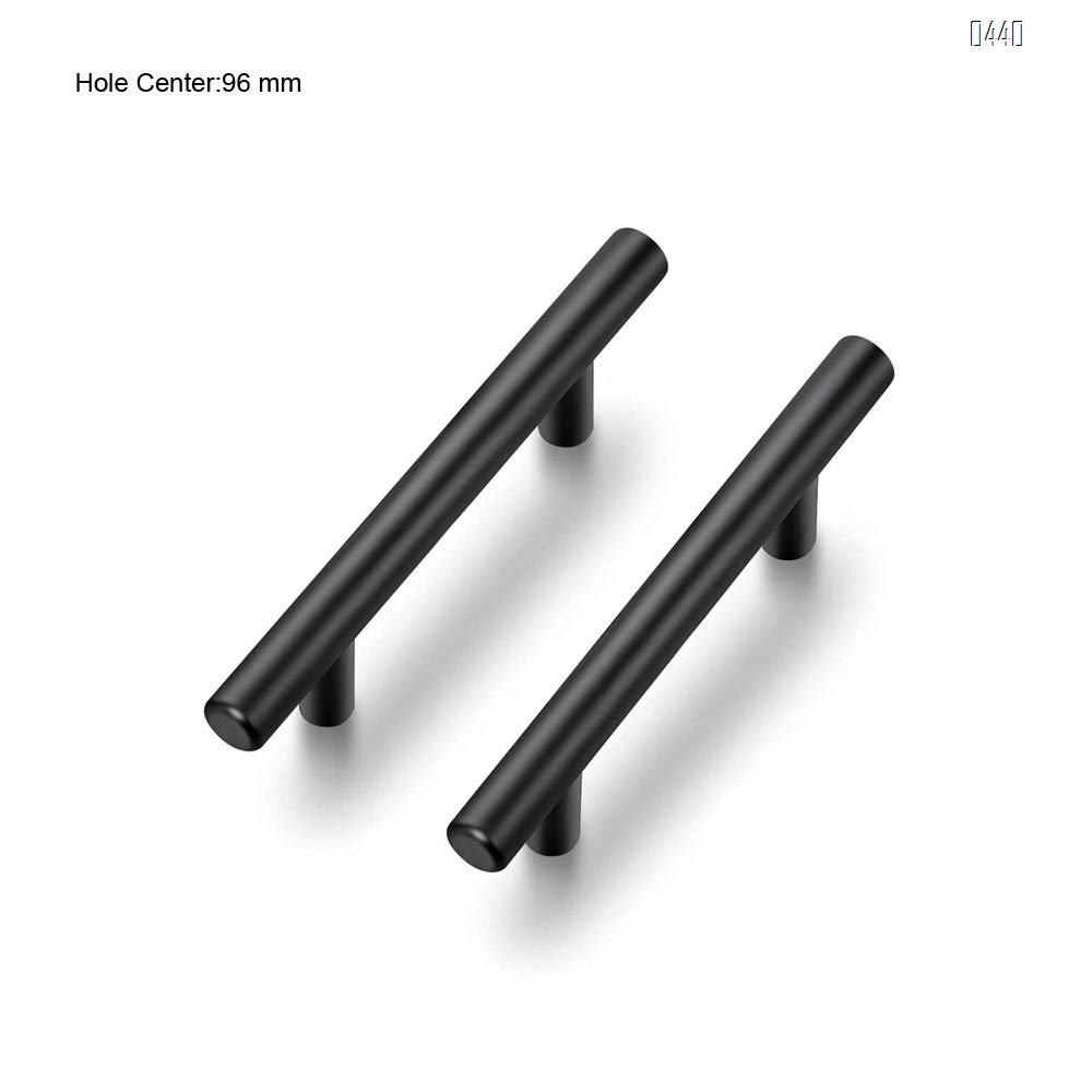 6 inch Cabinet Pulls Matte Black Stainless Steel Kitchen Drawer Pulls Cabinet Handles 5 inch Length, 3.7 inch Hole Center