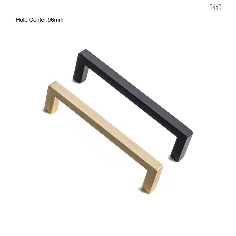 Black And Gold Square Bar Cabinet Pull Drawer Handle Goldenwarm Zinc Alloy Modern Hardware for Kitchen and Bathroom Cabinets Cupboards,Center to Center 3-3/4in (96mm) Kitchen Pulls for Cabinets
