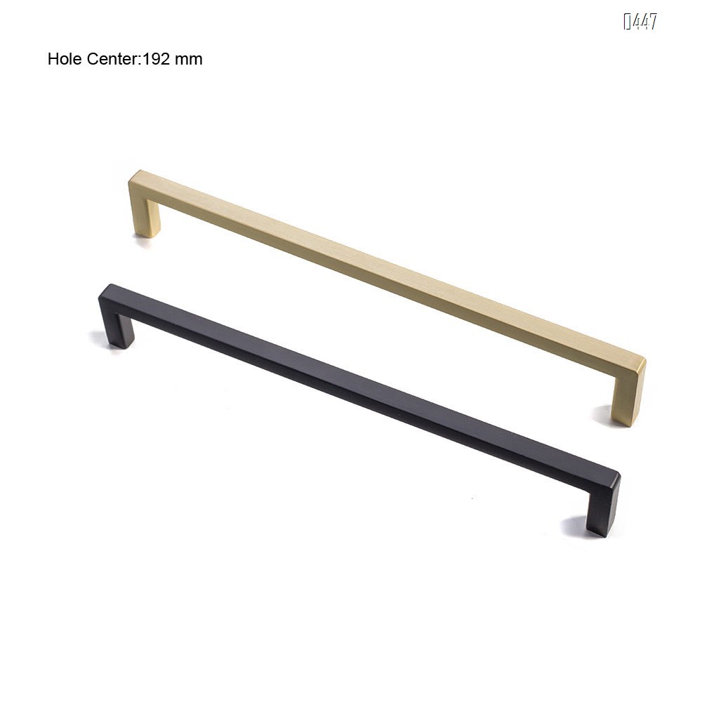 Black And Gold Square Bar Cabinet Pull Drawer Handle Goldenwarm Zinc Alloy Modern Hardware for Kitchen and Bathroom Cabinets Cupboards,Center to Center 3-3/4in (192mm) Kitchen Pulls for Cabinets