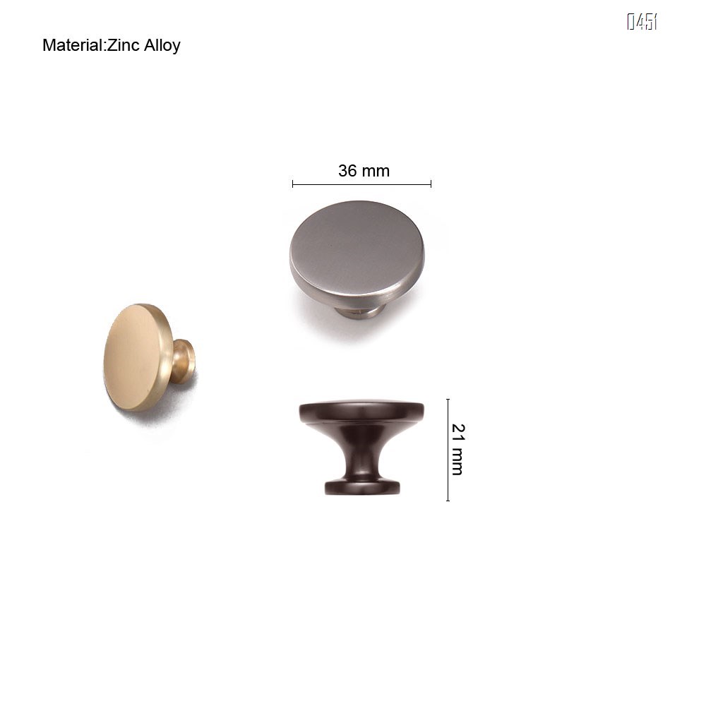 Solid Round Kitchen Cabinet Knobs Pulls (1-1/4 inch Diameter) - Dresser Drawer/Door Hardware
