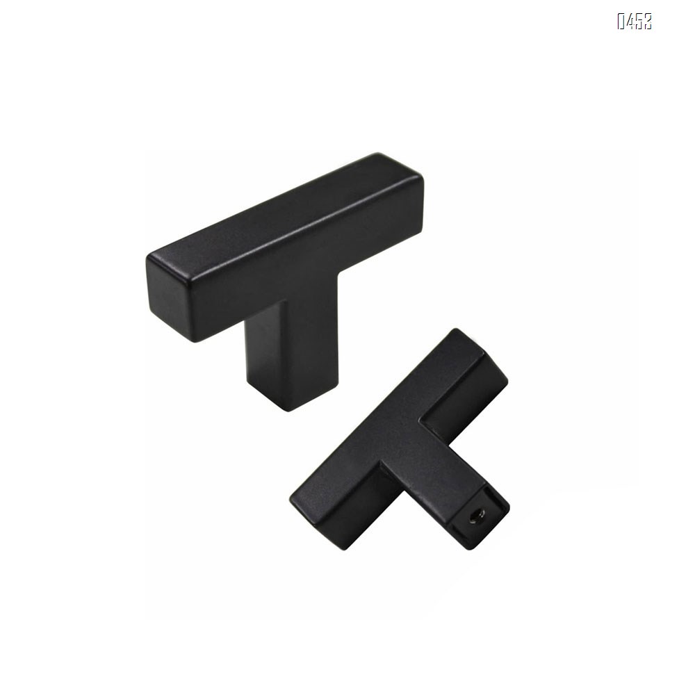 Black 1/2in Square Bar Cabinet Pull Drawer Handles and Knobs Aluminium Alloy Single Hole Hardware for Kitchen and Bathroom Cabinets Cupboard 2in(50mm) Overall Length Pull knobs