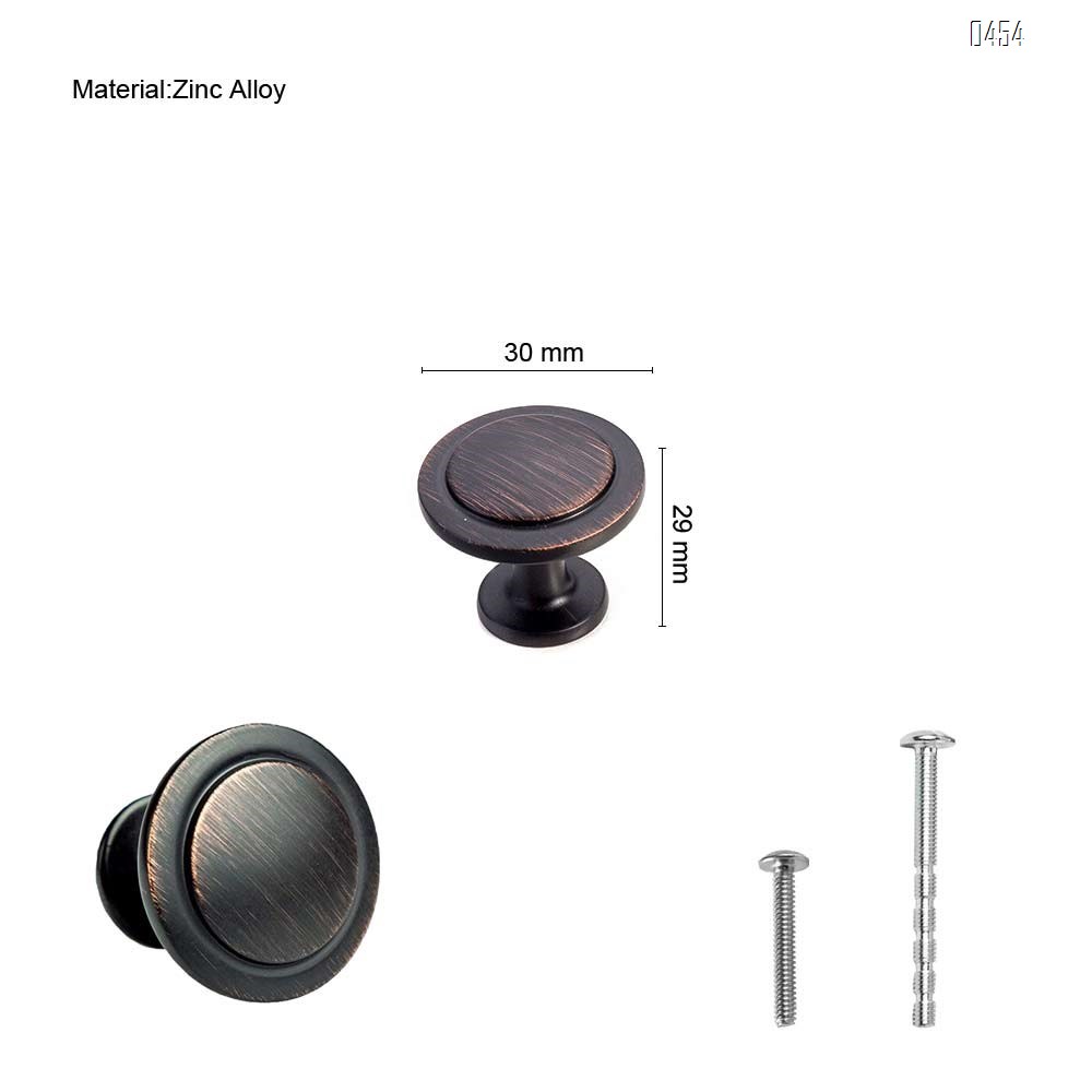 Zinc Alloy Kitchen Cabinet Knobs - 1 1/5 Inch Round Drawer Handles - Kitchen Cabinet Hardware