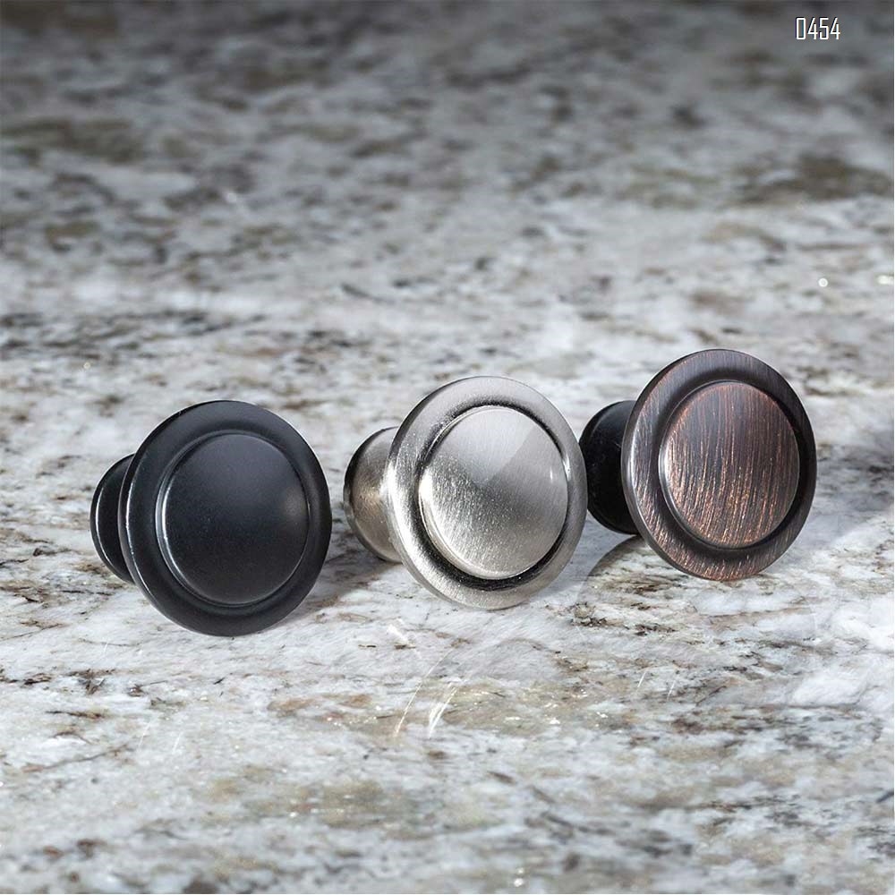 Zinc Alloy Kitchen Cabinet Knobs - 1 1/5 Inch Round Drawer Handles - Kitchen Cabinet Hardware