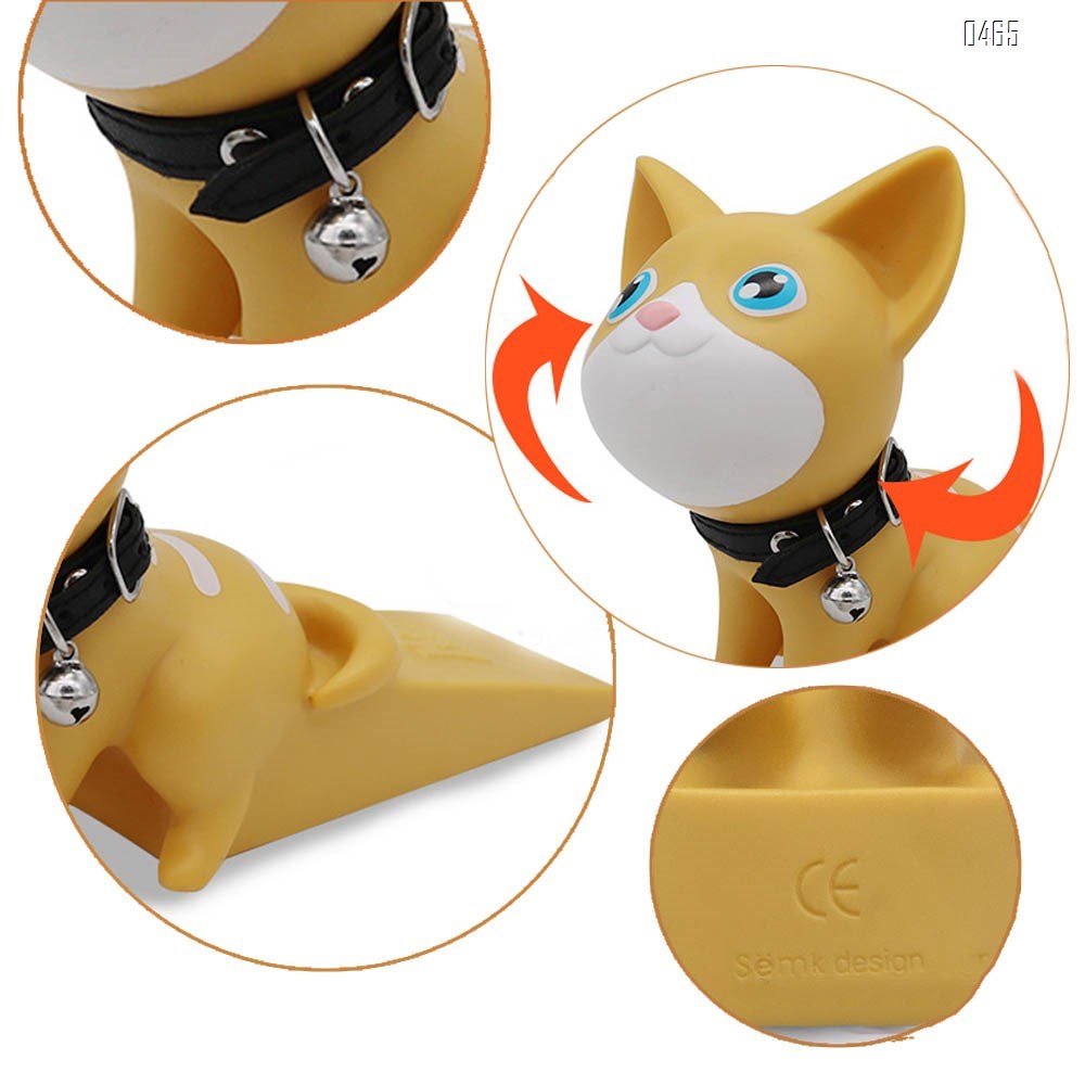 Animal door stop cute kitten decorative door stop hole free anti-collision door stop child anti pinch hand door stop