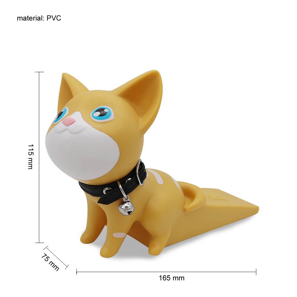 Animal door stop cute kitten decorative door stop hole free anti-collision door stop child anti pinch hand door stop