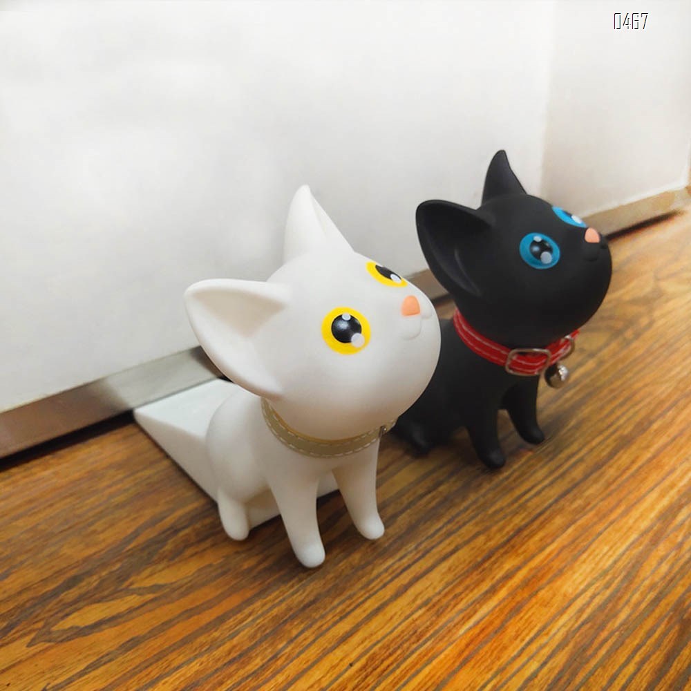 Animal door stop cute kitten decorative door stop hole free anti-collision door stop child anti pinch hand door stop