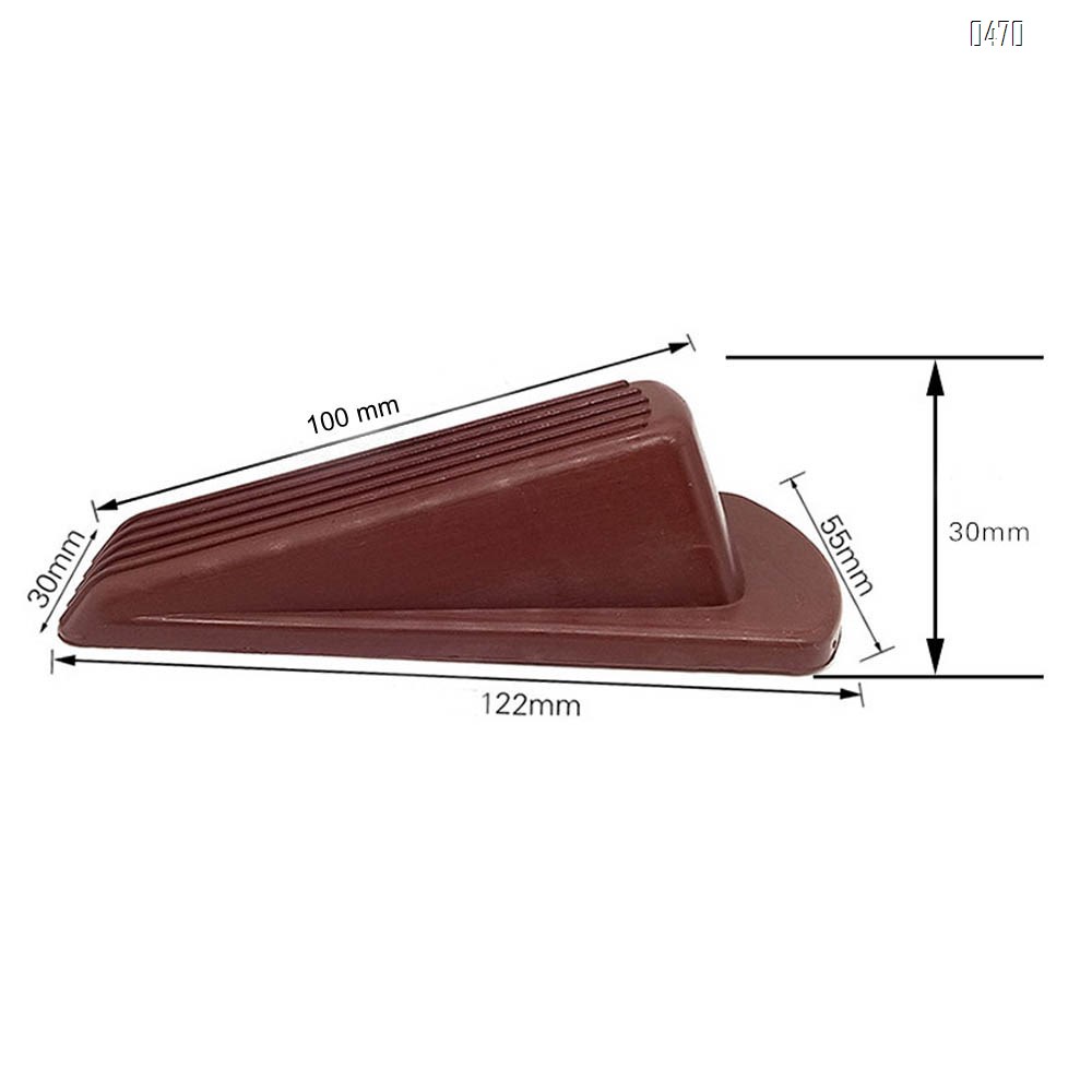 Classic Rubber Door Stopper - Sturdy and Durable Security Door Stop Wedge, Multi Surface and Non Scratching