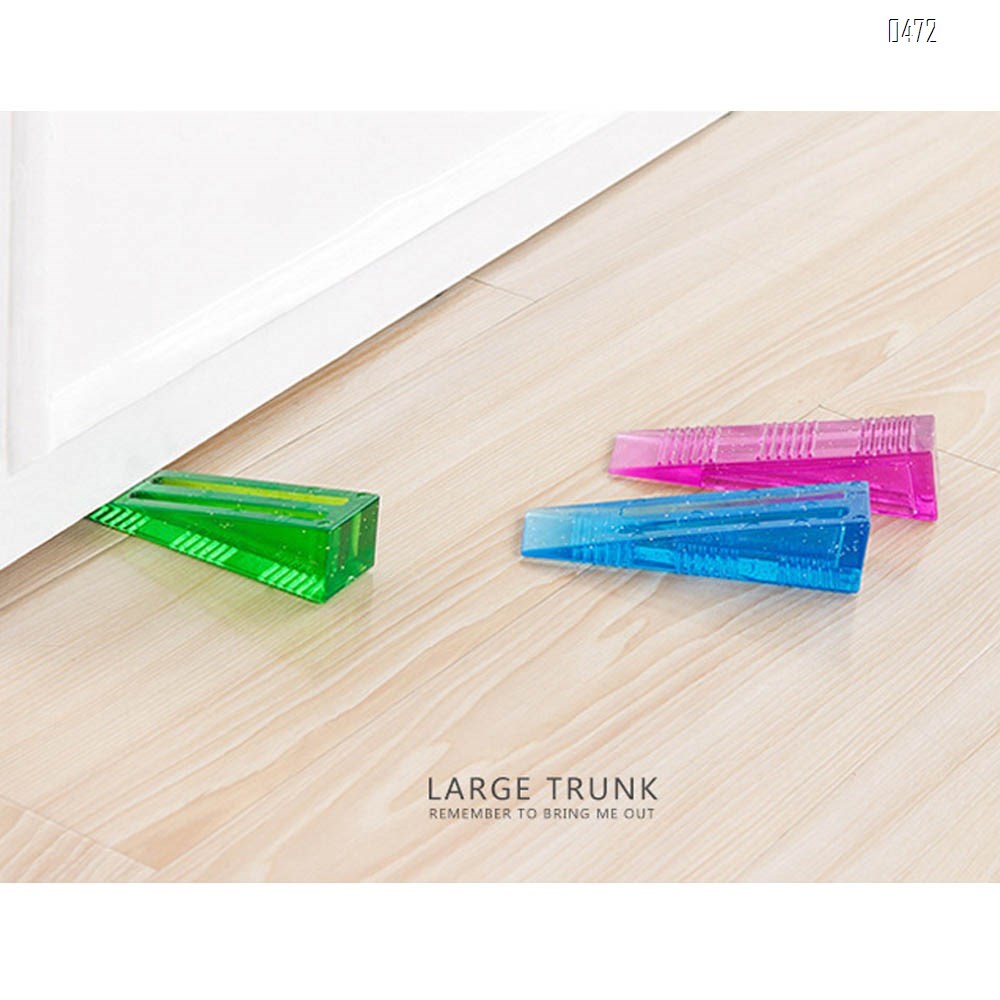 Rubber Door Stopper Multi Surface Door Stop Door Wedge  Transparent