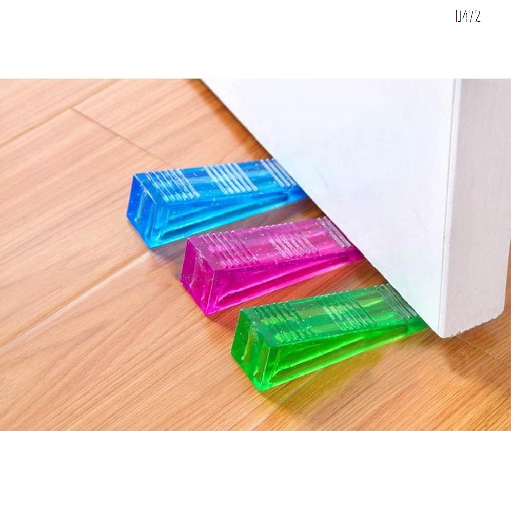 Rubber Door Stopper Multi Surface Door Stop Door Wedge  Transparent