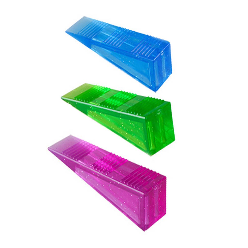 Rubber Door Stopper Multi Surface Door Stop Door Wedge  Transparent