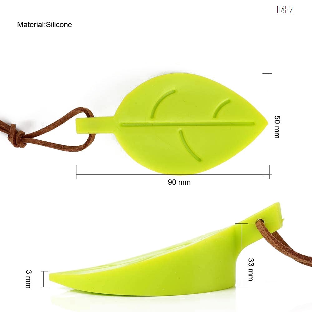 Door Stopper Wedge Finger Protector, Silicone Door Stops, Cute Colorful Cartoon Leaf Style Secure Flexible Decorative Finger Protector, for Home and Office(Green, Yellow, Blue, Brown)