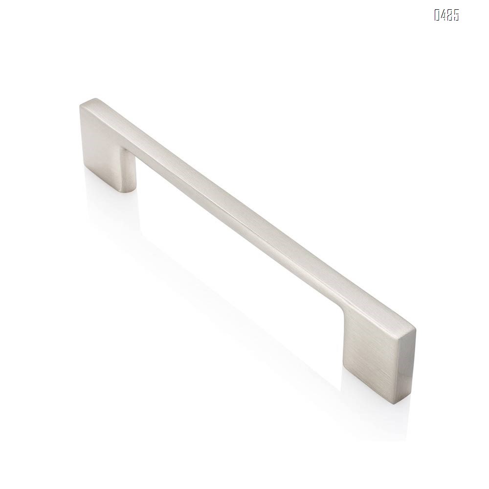 Brushed Nickel Cabinet Handles | 6.3 Inches Total Length | 5 Inch Screw Spacing | Satin Nickel Drawer Pulls, Modern Cabinet Hardware | Nickel Cabinet Pulls