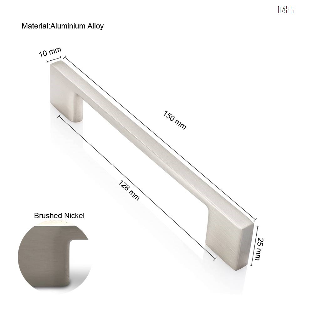 Brushed Nickel Cabinet Handles | 6.3 Inches Total Length | 5 Inch Screw Spacing | Satin Nickel Drawer Pulls, Modern Cabinet Hardware | Nickel Cabinet Pulls