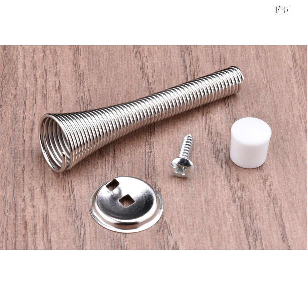 3.3-inch Spring Door Stopper Flexible Spring Design, Durable and Easy to Install Door Stop in Modern spring steel Prevents Damage for Wall And Door, Child-Friendly