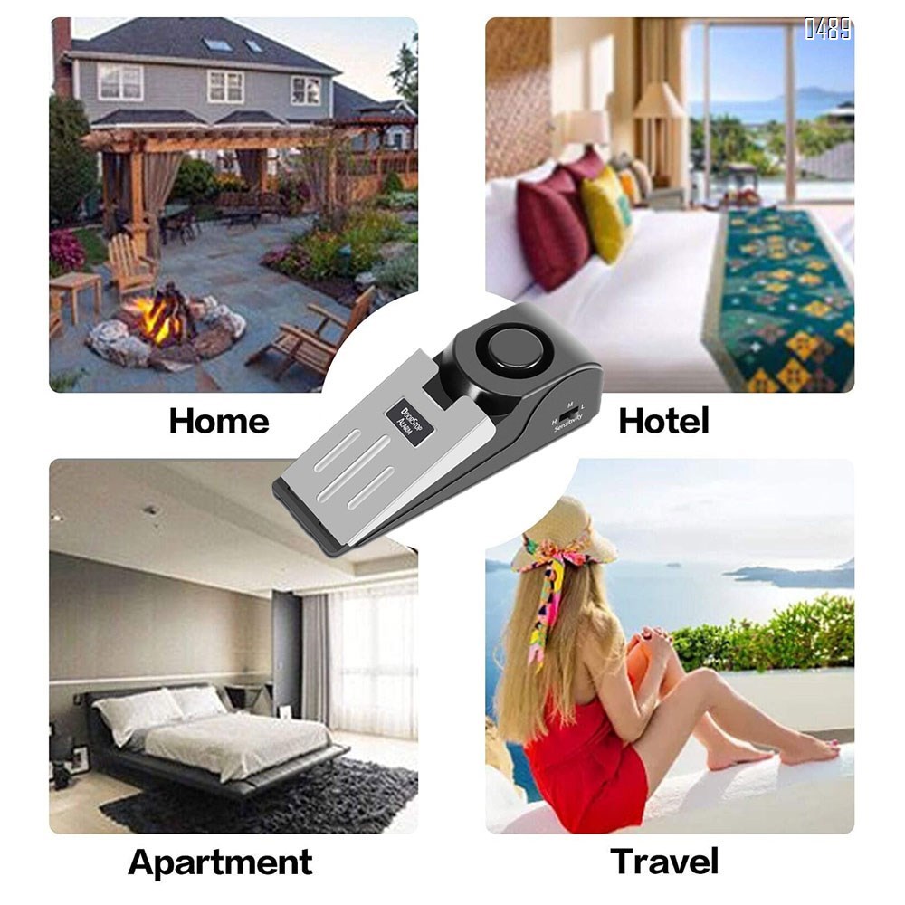 Upgraded Door Stop Alarm -Great for Traveling Security Door Stopper Doorstop Safety Tools for Home