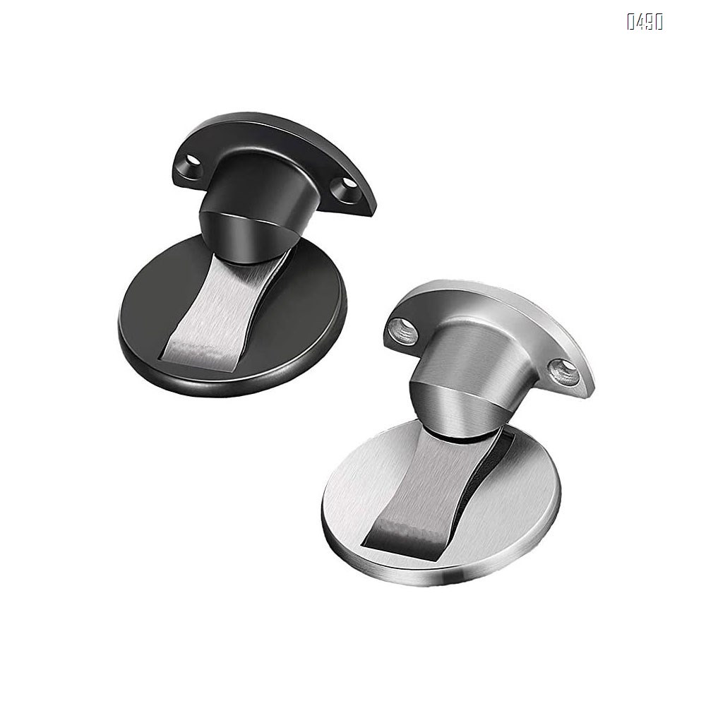 Zinc Alloy Magnetic Door Stop Catch Holder, Heavy Duty Door Stopper, Multi Surface Door Stops, No Drilling, 2 Ways to Install