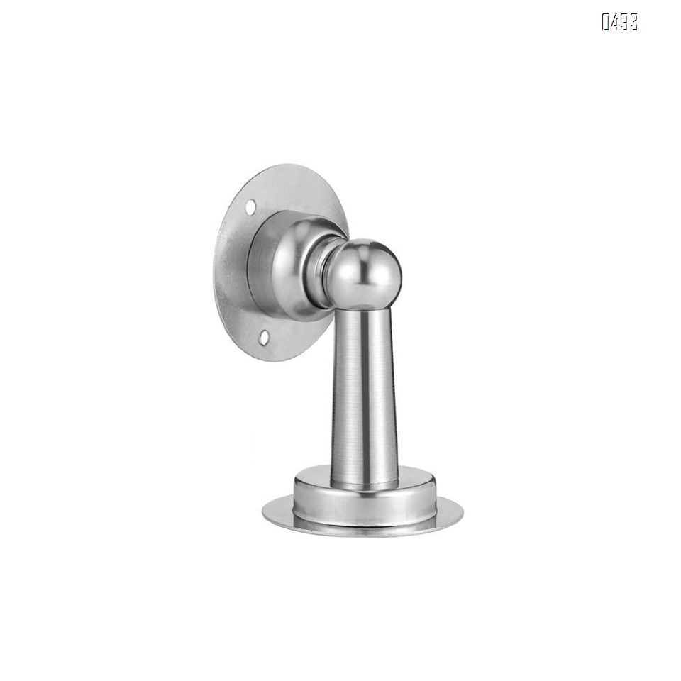 Door Stops Mute Collision Stainless Steel Magnetic Door Stops Double-Sided Adhesive Tape Without Drill And Mount Doorstop with Screws