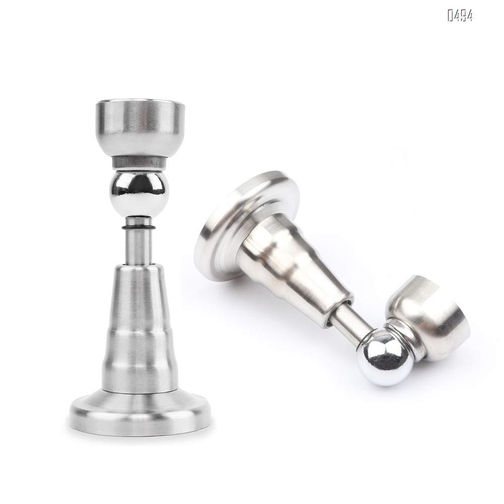 Magnetic Door Stop with Soft-Catch - Stainless Steel Brushed Magnetic Stopper, Chrome Heavy Duty Magnet,Hold Door Open with Solid Mental Magnets