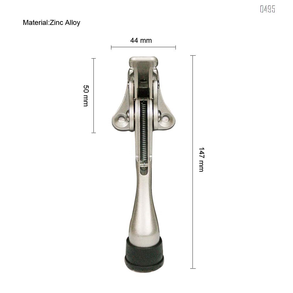one Touch Door Stopper,Door Stop with a Height-Adjustable Rubber