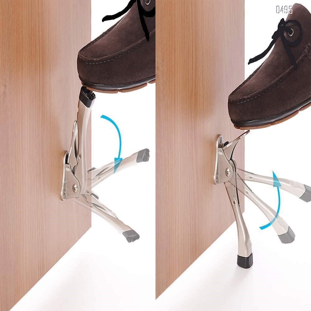 one Touch Door Stopper,Door Stop with a Height-Adjustable Rubber