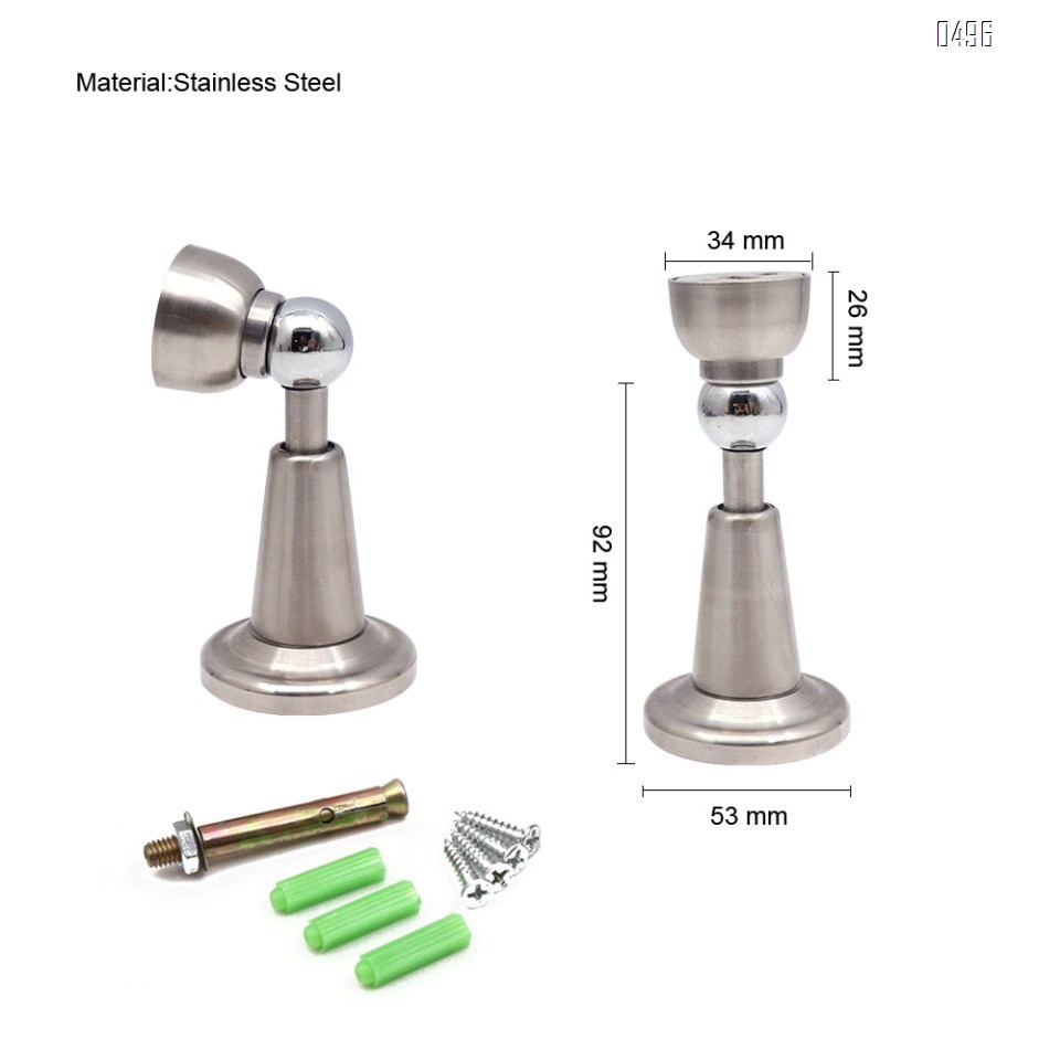 Door Stopper, Magnetic Door Stop, Soft-Catch Magnetic Door Catch, Door Hold Open, Stainless Steel, Brushed Satin Nickel Chrome, Hold Your Door Open Softly, Wall Mount